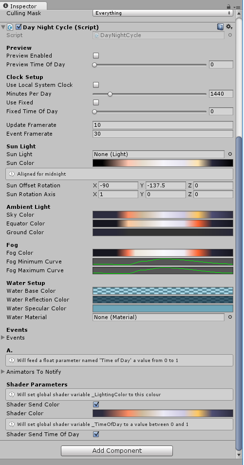 Day/night cycle | Sinespace Documentation