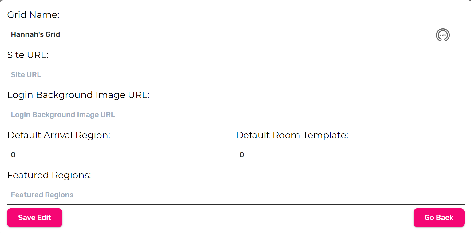 Grid Management | Sinespace Documentation